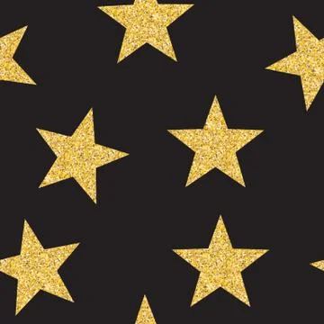 Abstract Golden Star Seamless Pattern Background Vector Illustra Illustrazione stock
