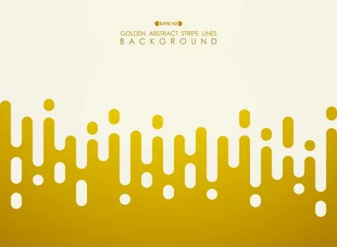 Abstract of golden stripe line pattern with white space background. Stock Illustration