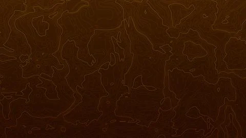 Abstract golden topographical map showing contour lines pattern Stock Illustration