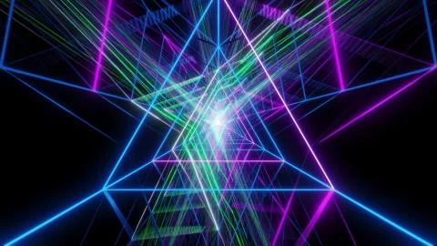 Abstract golden triangle wireframe design 3d rendering background wallpaper Illustrazione stock
