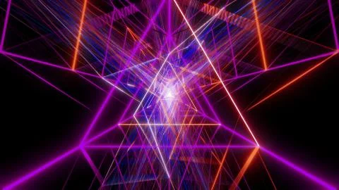 Abstract golden triangle wireframe design 3d rendering background wallpaper Stock Illustration