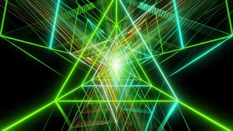 Abstract golden triangle wireframe design 3d rendering background wallpaper Illustrazione stock