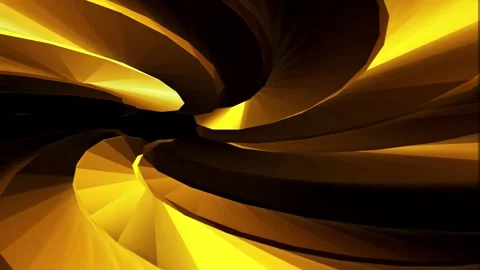 Abstract Golden Vortex: A Digital Art Piece Animation Background Stock Footage 294177565