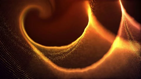 Abstract Golden Vortex with Dotted Wings Stock Footage 144272616
