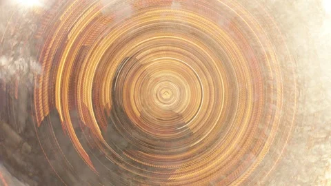 Abstract Golden Vortex Swirl with Dynamic Motion at Night, 2026 Stock Footage 326697270