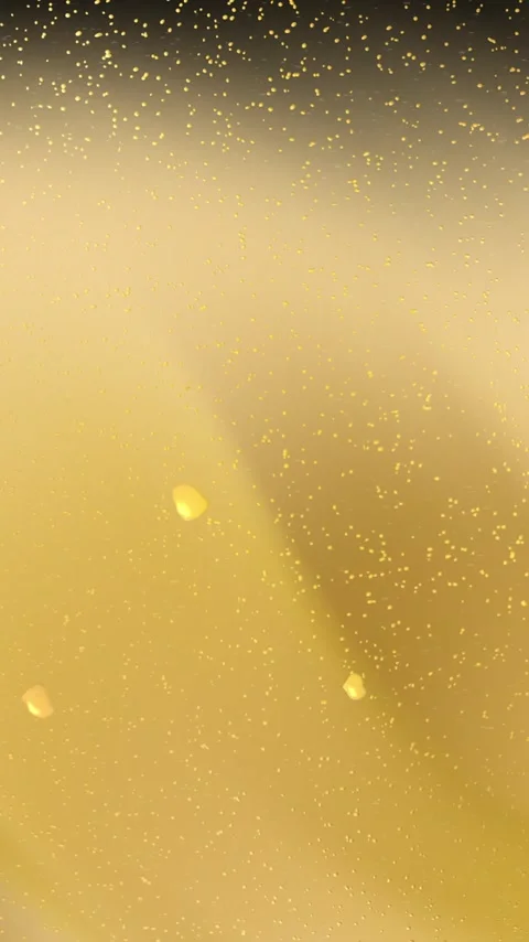 Abstract Golden Water with Shimmering Bubbles and Particles Stock Footage 344715828
