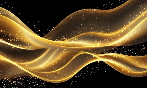 Abstract golden wave Stock Footage 288191136