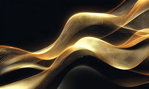 Abstract golden wave Stock Footage 288191146