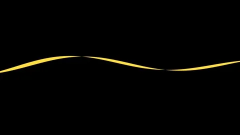 Abstract Golden Wave Line on Black Background, Smooth Flowing Light Streak,.. 動画素材 339144533