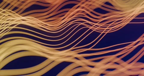 Abstract golden wave lines on dark blue background looping animation 스톡 동영상 335248122