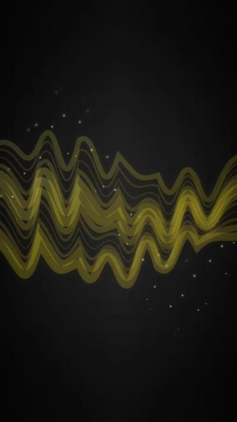 Abstract golden wave lines pattern on dark background for energy flow visua.. Stock Footage 344931620