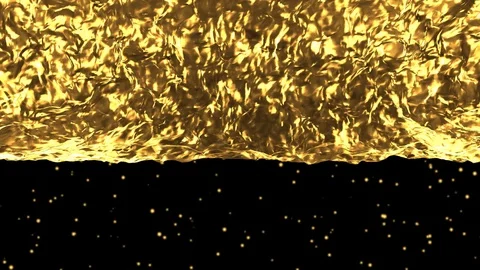 Abstract golden wave pattern background animation Stock Footage 92566406
