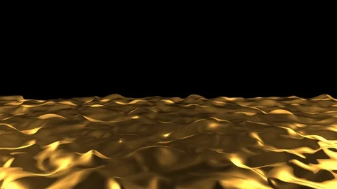 Abstract golden wave pattern background animation Stock Footage 92566479