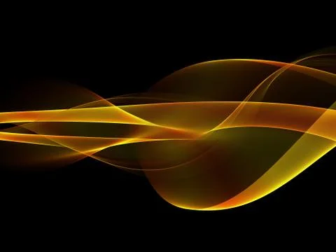 Abstract Golden Waves Background Stock Illustration