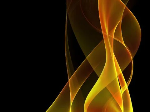 Abstract Golden Waves Background Stock Illustration