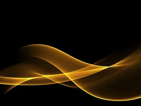 Abstract Golden waves background. Template design Illustrazione stock