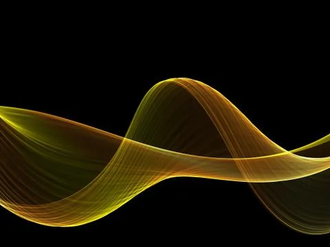 Abstract Golden waves background. Template design Stock Illustration