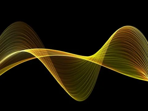 Abstract Golden waves background. Template design Illustrazione stock