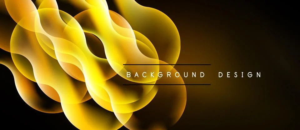 Abstract golden waves flow, creating dynamic background. Bright hues contrast Stock Illustration