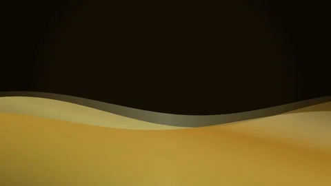 Abstract golden waves flowing across a dark background in minimalist style Video stock 338310754