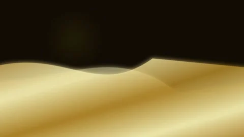 Abstract golden waves flowing against a deep black background texture Stockbeeldmateriaal 338310452