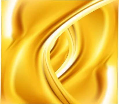 Abstract golden wavy background vector Illustrazione stock