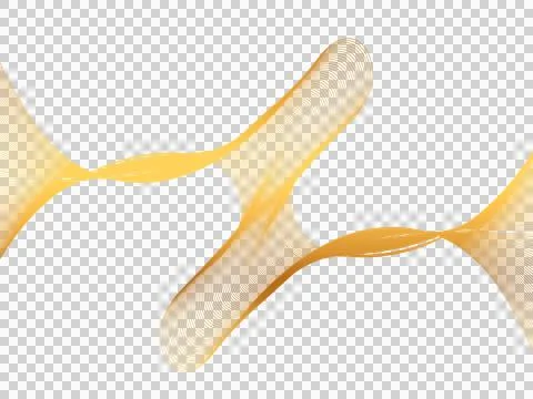 Abstract golden wavy line pattern with smooth flowing curves on a clean whi.. 스톡 일러스트