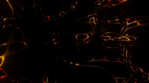 Abstract golden wire with red light effects using as background, 3d animation Stock Footage 155635164