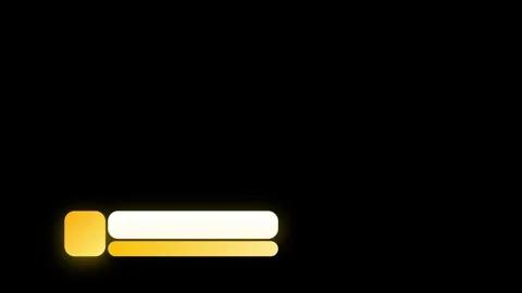 Abstract golden yellow Lower third design with rounded edges and glowin.. Stock Footage 346073012