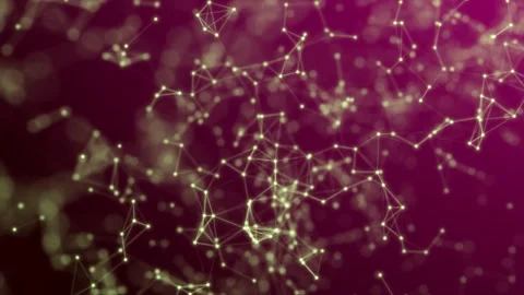 Abstract Golden Yellow Network on Deep Pink Magenta Stock Footage 322557524