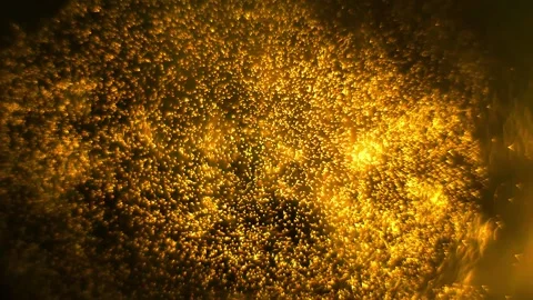 Abstract Golden Yellow Particles Background Stock Footage 150741050