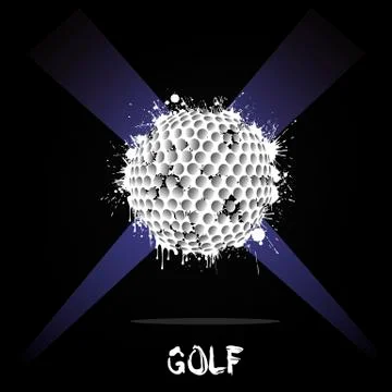 Abstract golf ball of ink blots Stock Illustration