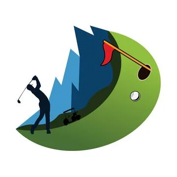 Abstract Golf Illustration Stock Illustration