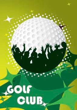 Abstract golf poster Stock Illustration