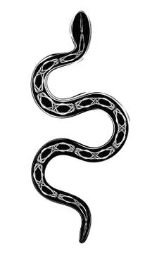 Abstract gothic illustration of snake Stock Illustration