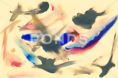 Abstract gouach drawing with stains Stock Illustration