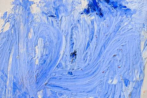 Abstract gouache texture in blue. close-up art painting. Stock Photos