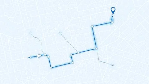 Abstract GPS navigation, location and map pointer. City map featuring Stock Illustration