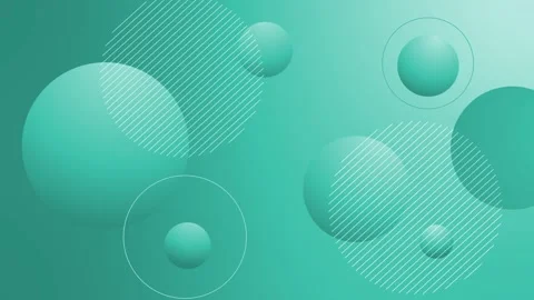 Abstract gradient with 3d spheres and line pattern background animation Stockbeeldmateriaal 335544127