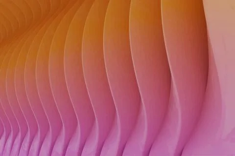 Abstract Gradient 3D Wavy Pattern - Digital Illustration Illustrazione stock