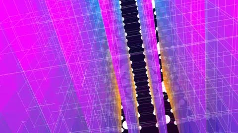 Abstract gradient 3d wireframe background 3d rendering Illustrazione stock