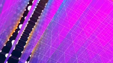 Abstract gradient 3d wireframe background 3d rendering Stock Illustration