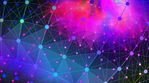 Abstract gradient 3d wireframe background 3d rendering Illustrazione stock