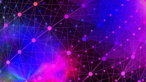 Abstract gradient 3d wireframe background 3d rendering Stock Illustration