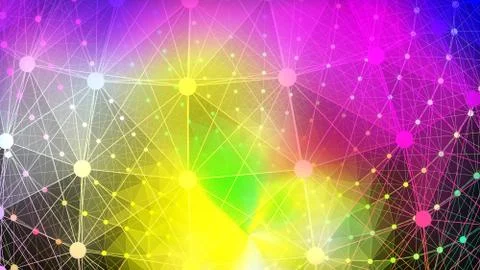 Abstract gradient 3d wireframe background 3d rendering Illustrazione stock