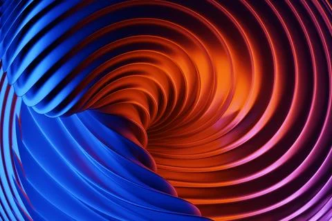 Abstract  gradient and geometric stripes pattern. Linear blue  and red  patte Illustrazione stock