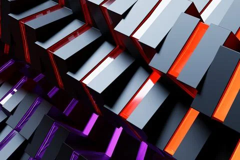 Abstract  gradient and geometric stripes  shape,    glowing   lines pattern,  Stock Illustration