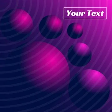Abstract gradient background of balls, banner for your text. Vector illustrat Stock Illustration