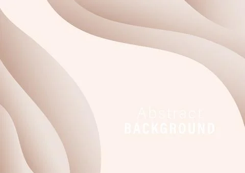 Abstract gradient background, biege gradient color, smooth cream wave vecto.. Stock Illustration