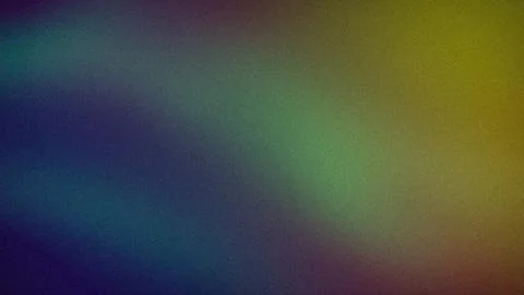 An abstract gradient background blending green, purple, yellow, and teal wi.. Illustrazione stock